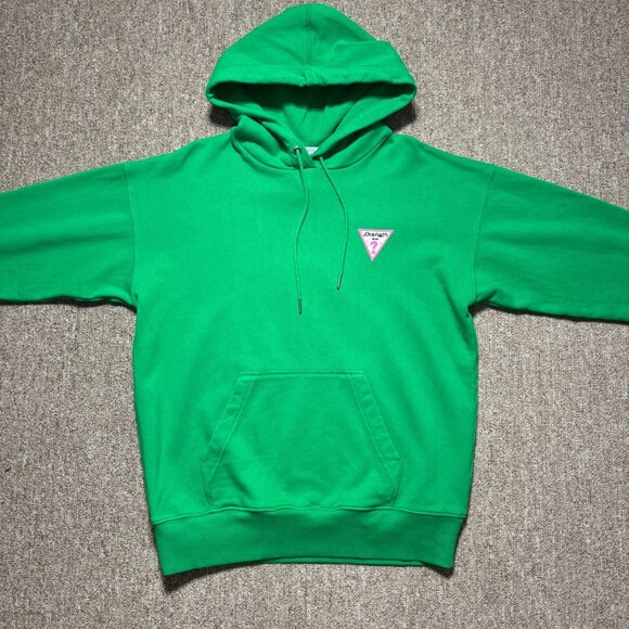 Guess USA x Jon & Vinny's Italian Green Hoodie Sweatshirt Made in USA Medium NEW - Picture 3 of 12